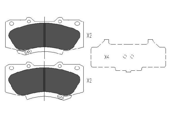 KAVO PARTS stabdžių trinkelių rinkinys, diskinis stabdys KBP-9133